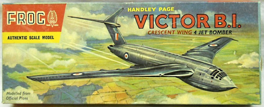 Frog 1/96 Handley Page Victor B.1. Crescent Wing 'V Force' Bomber With Frog Glue, 355P plastic model kit